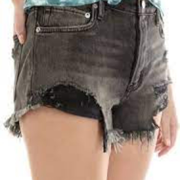 Free People Loving Good Vibrations Fray Hem Denim - Picture 6 of 11